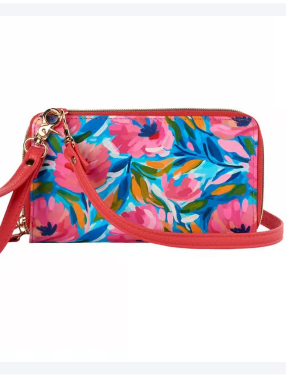 Julia Buxton Ultimate Floral Organizer Crossbody Wallet